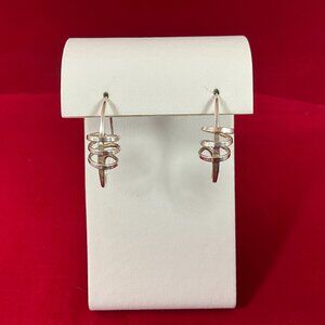 Ed Levin Sterling Silver Cork Screw Hook Earrings